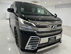 Toyota Vellfire 2.5 Z G Edition 2016 Black BodyKit Pilot Seat